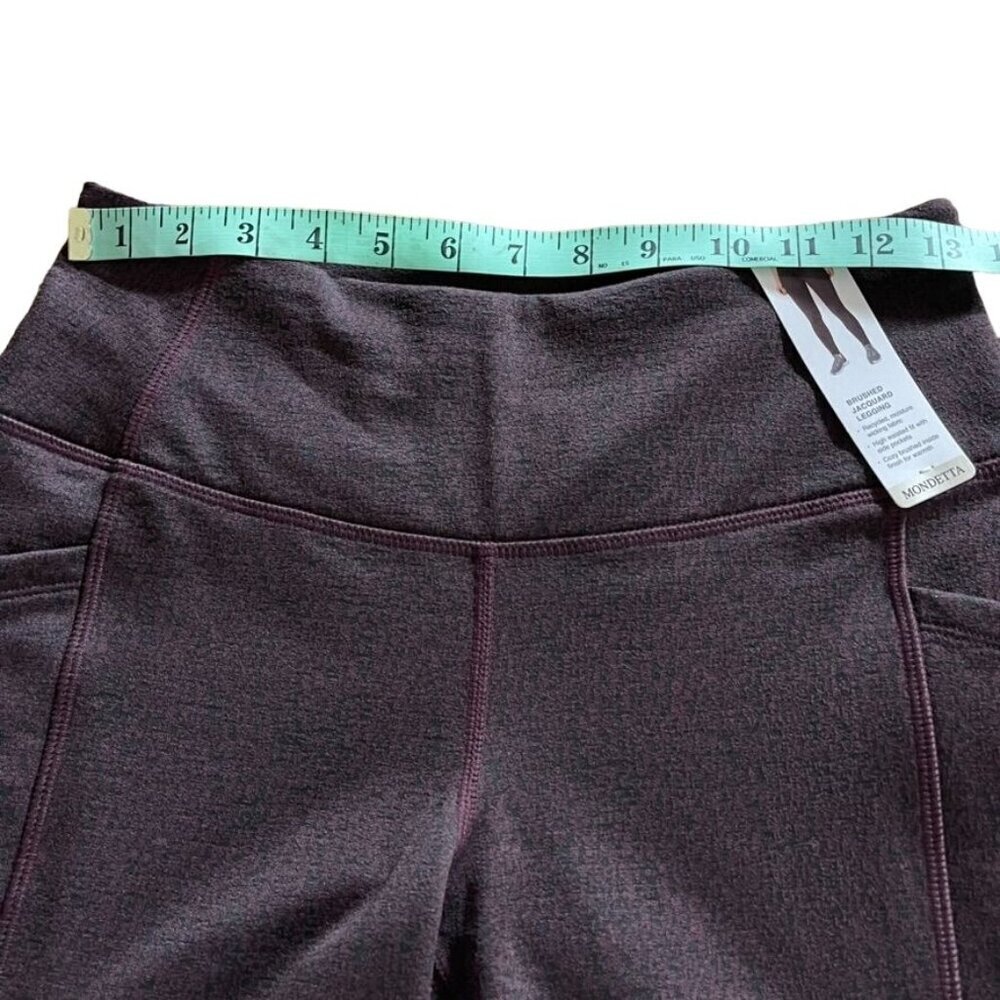 Mondetta Performance & Luxury Women's Black and Burgundy Leggings Smal NWT - Picture 6 of 11
